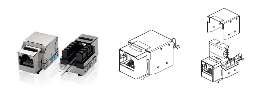 Category 5e STP RJ 45 Key Stone Jack