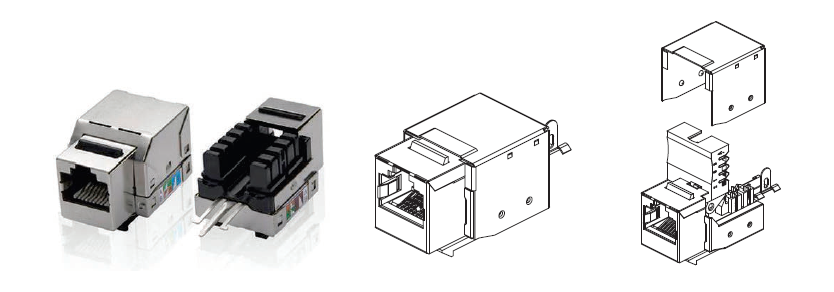 Category 6A STP key stone jack