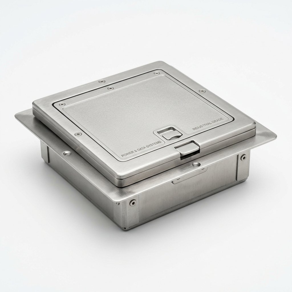 FLOOR BOX 150x150x65 Silver