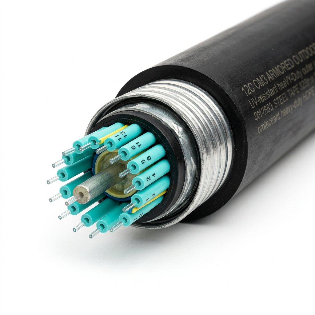 Avalco 12 core Fiber OM3 Outdoor ARMODE Cable