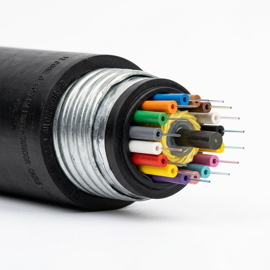 Avalco 12 core Fiber SM G652D Outdoor Armoured cable
