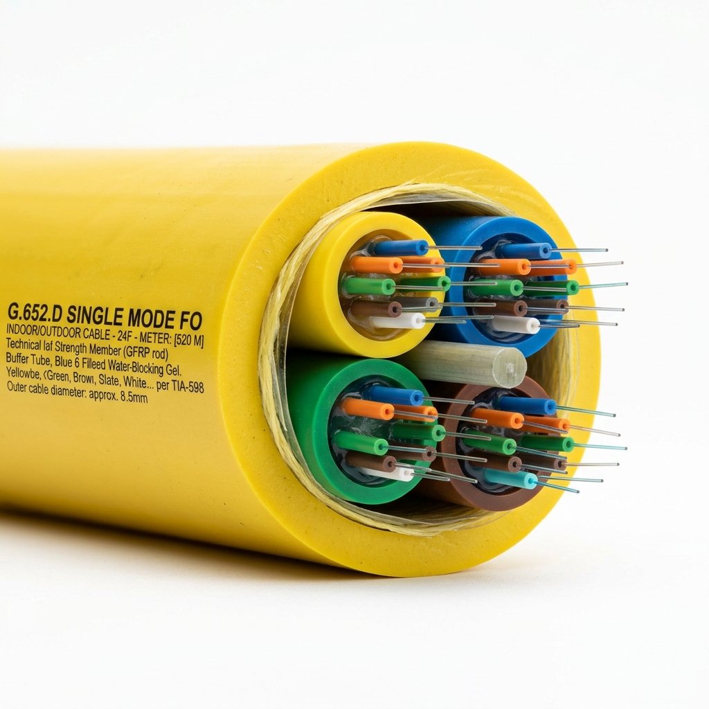Avalco 24 core Fiber 9/125 Single Mode Indoor Outdoor Cable